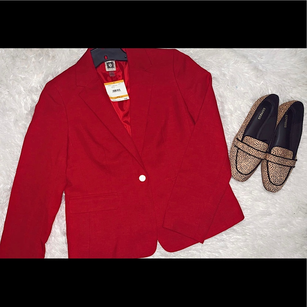 Anne Klein red blazer